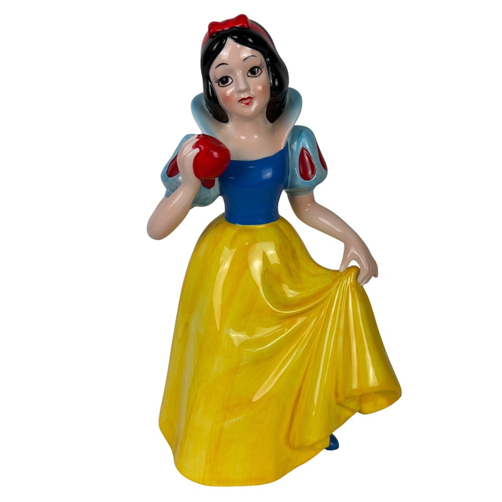 Disney Snow White Ceramic Figurine Holding Apple Vintage Japan 11 Inch Princess